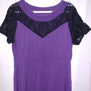 Chvity Lace Top - Purple - Size XL